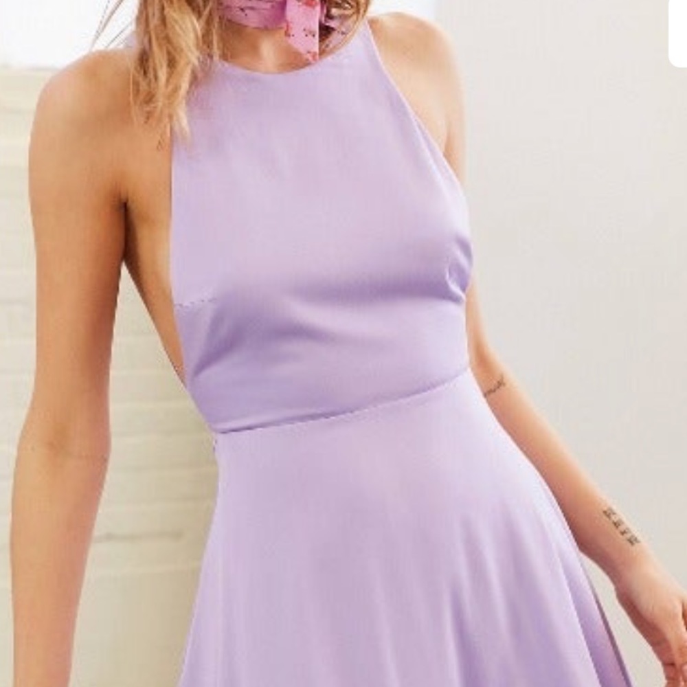 Silence and noise backless dress